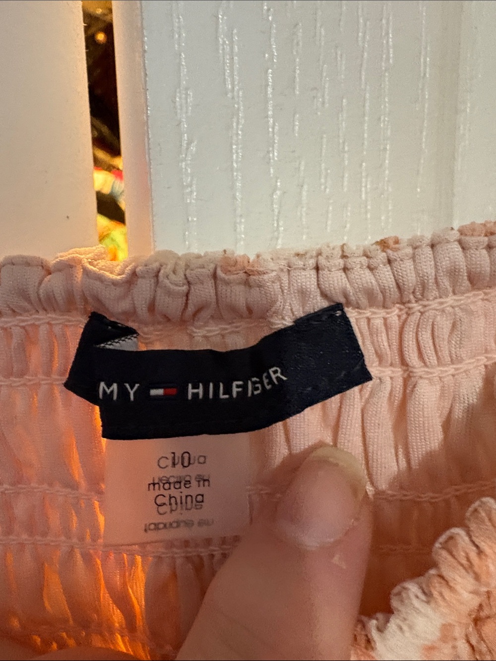 Tommy Hilfiger Peach Floral Puff-Sleeve Midi Dress - Picture 3 of 4